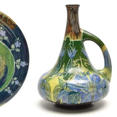Dutch Pottery with Art Nouveau Style decoration has a high value on the market