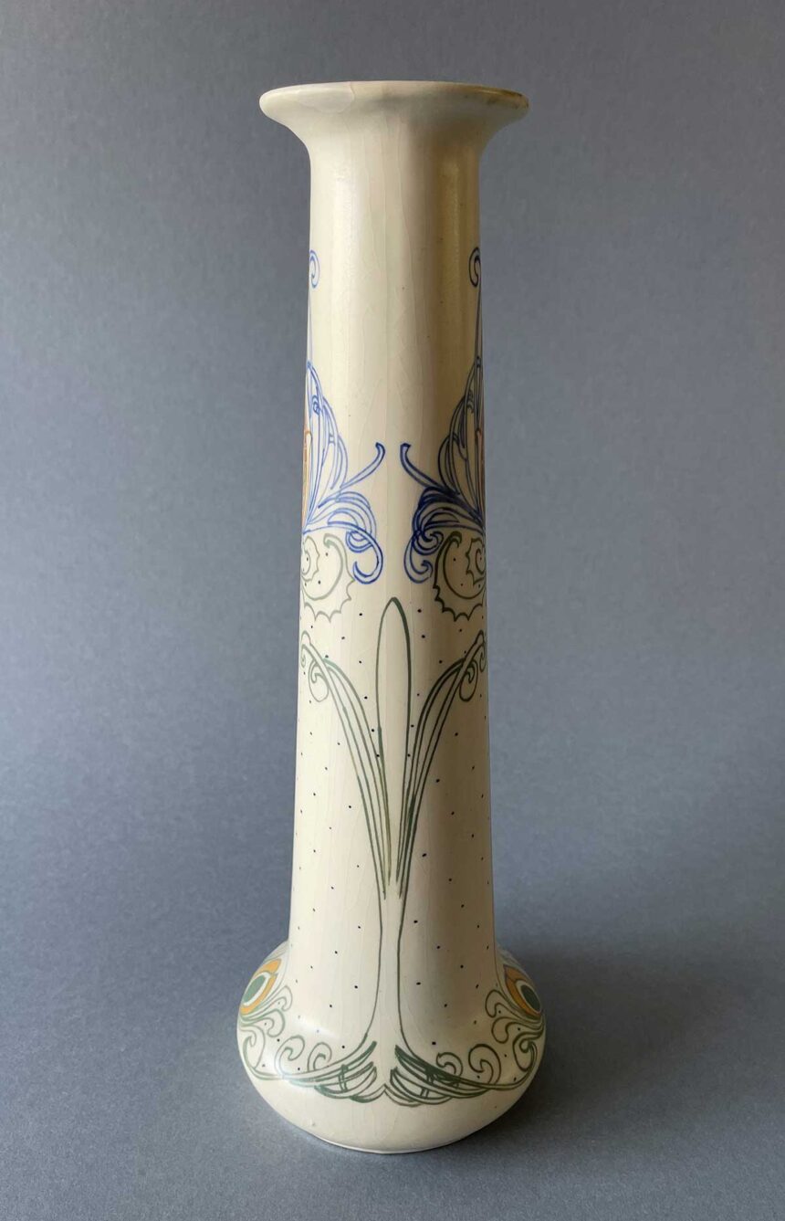 Arnhem pottery Large Vase 12 inch high, model 56, designed by Klaas Vet ...